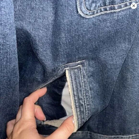 Eddie Bauer Sherpa Lined Jean Jacket Men's Size XL - Picture 5 of 11